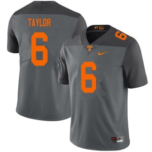 Mens #6 Alontae Taylor Tennessee Volunteers Limited Football Gray Jersey 728928-479