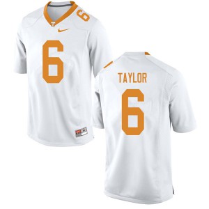 Mens #6 Alontae Taylor Tennessee Volunteers Limited Football White Jersey 356650-347