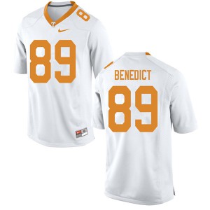 Mens #89 Brandon Benedict Tennessee Volunteers Limited Football White Jersey 645925-232