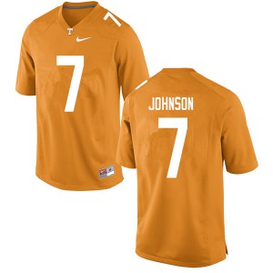 Mens #7 Brandon Johnson Tennessee Volunteers Limited Football Orange Jersey 858088-764