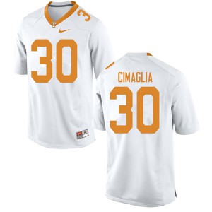 Mens #30 Brent Cimaglia Tennessee Volunteers Limited Football White Jersey 284724-438