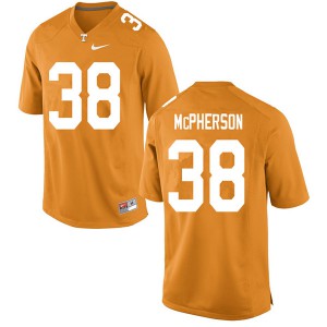 Mens #38 Brent McPherson Tennessee Volunteers Limited Football Orange Jersey 909910-787