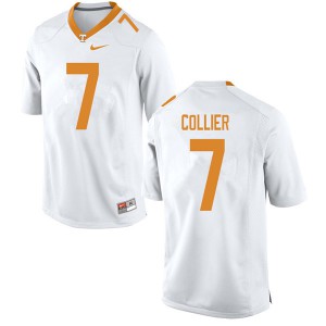 Mens #7 Bryce Collier Tennessee Volunteers Limited Football White Jersey 617825-370