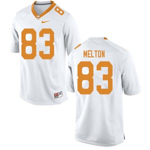 Mens #83 Cooper Melton Tennessee Volunteers Limited Football White Jersey 781072-993