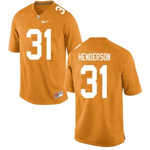 Mens #31 D.J. Henderson Tennessee Volunteers Limited Football Orange Jersey 349457-547