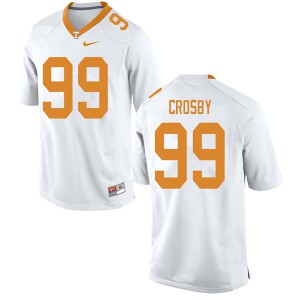 Mens #99 Eric Crosby Tennessee Volunteers Limited Football White Jersey 365061-318