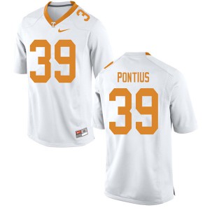 Mens #39 Grayson Pontius Tennessee Volunteers Limited Football White Jersey 446919-591