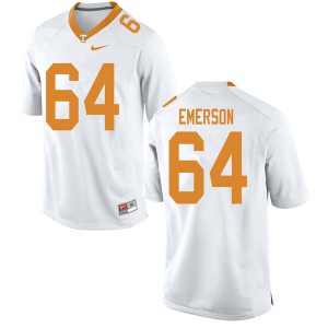 Mens #64 Greg Emerson Tennessee Volunteers Limited Football White Jersey 421778-803