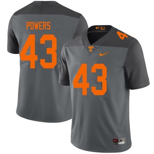 Mens #43 Jake Powers Tennessee Volunteers Limited Football Gray Jersey 695801-400