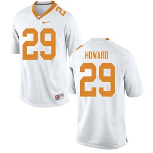 Mens #29 Jeremiah Howard Tennessee Volunteers Limited Football White Jersey 372054-861