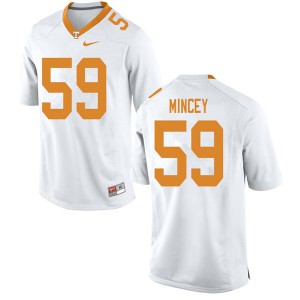Mens #59 John Mincey Tennessee Volunteers Limited Football White Jersey 282693-692