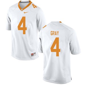 Mens #4 Maleik Gray Tennessee Volunteers Limited Football White Jersey 483445-323