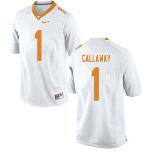 Mens #1 Marquez Callaway Tennessee Volunteers Limited Football White Jersey 859100-885