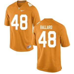 Mens #48 Matt Ballard Tennessee Volunteers Limited Football Orange Jersey 721433-294
