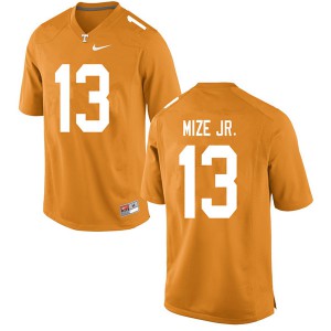 Mens #13 Richard Mize Jr. Tennessee Volunteers Limited Football Orange Jersey 215115-691