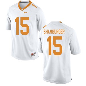 Mens #15 Shawn Shamburger Tennessee Volunteers Limited Football White Jersey 717340-995