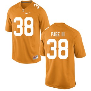 Mens #38 Solon Page III Tennessee Volunteers Limited Football Orange Jersey 902576-389