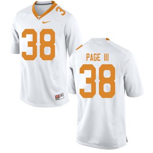 Mens #38 Solon Page III Tennessee Volunteers Limited Football White Jersey 815458-759