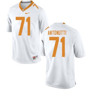 Mens #71 Tanner Antonutti Tennessee Volunteers Limited Football White Jersey 648494-567