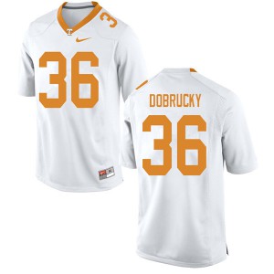 Mens #36 Tanner Dobrucky Tennessee Volunteers Limited Football White Jersey 172609-264