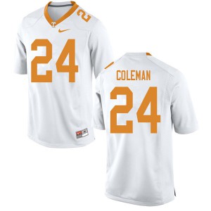 Mens #24 Trey Coleman Tennessee Volunteers Limited Football White Jersey 126836-963