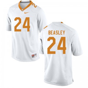 Mens #24 Aaron Beasley Tennessee Volunteers Limited Football White Jersey 137488-683