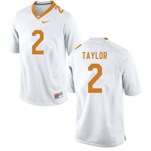 Mens #2 Alontae Taylor Tennessee Volunteers Limited Football White Jersey 875839-196