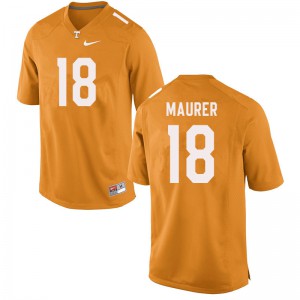 Mens #18 Brian Maurer Tennessee Volunteers Limited Football Orange Jersey 933500-859