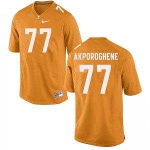 Mens #77 Chris Akporoghene Tennessee Volunteers Limited Football Orange Jersey 682657-267