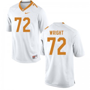 Mens #72 Darnell Wright Tennessee Volunteers Limited Football White Jersey 216232-994