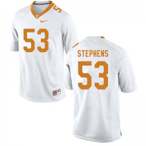 Mens #53 Dawson Stephens Tennessee Volunteers Limited Football White Jersey 719520-975