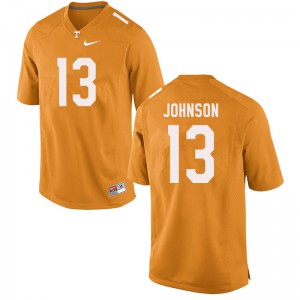 Mens #13 Deandre Johnson Tennessee Volunteers Limited Football Orange Jersey 994944-836