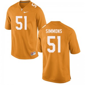 Mens #51 Elijah Simmons Tennessee Volunteers Limited Football Orange Jersey 691290-182