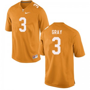 Mens #3 Eric Gray Tennessee Volunteers Limited Football Orange Jersey 292449-439
