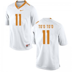 Mens #11 Henry To'o To'o Tennessee Volunteers Limited Football White Jersey 865916-929