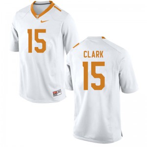 Mens #15 Hudson Clark Tennessee Volunteers Limited Football White Jersey 383531-786