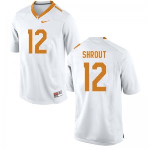 Mens #12 J.T. Shrout Tennessee Volunteers Limited Football White Jersey 262230-549