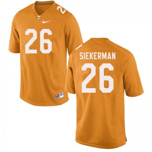 Mens #26 JT Siekerman Tennessee Volunteers Limited Football Orange Jersey 435593-524