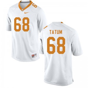 Mens #68 Marcus Tatum Tennessee Volunteers Limited Football White Jersey 931880-849
