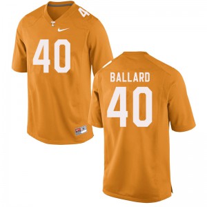 Mens #40 Matt Ballard Tennessee Volunteers Limited Football Orange Jersey 670604-858