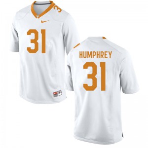 Mens #31 Nick Humphrey Tennessee Volunteers Limited Football White Jersey 677601-915
