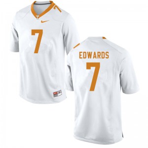Mens #7 Romello Edwards Tennessee Volunteers Limited Football White Jersey 244129-339