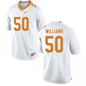 Mens #50 Savion Williams Tennessee Volunteers Limited Football White Jersey 606511-277