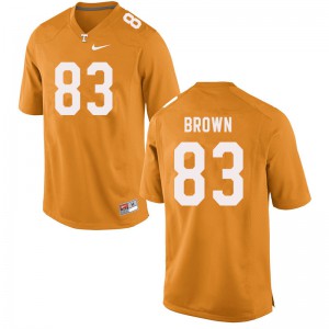 Mens #83 Sean Brown Tennessee Volunteers Limited Football Orange Jersey 169266-521