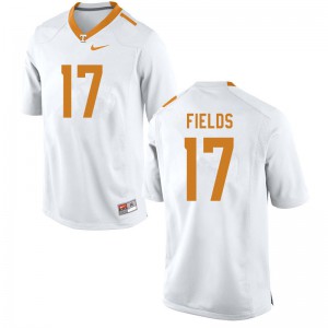 Mens #17 Tyus Fields Tennessee Volunteers Limited Football White Jersey 568996-211
