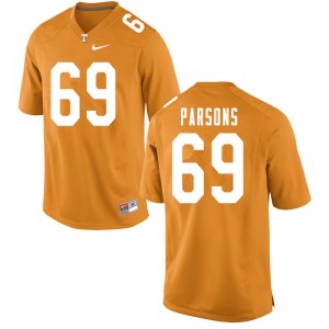 Mens #69 James Parsons Tennessee Volunteers Limited Football Orange Jersey 683720-894