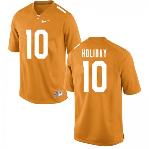 Mens #10 Jimmy Holiday Tennessee Volunteers Limited Football Orange Jersey 665703-349