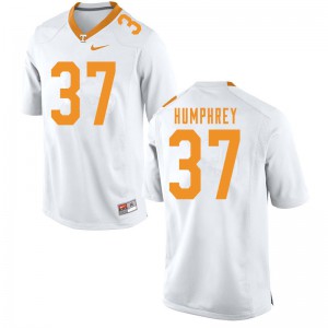Mens #37 Nick Humphrey Tennessee Volunteers Limited Football White Jersey 804594-400