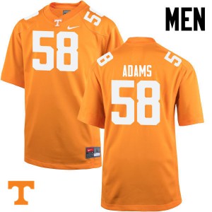 Mens #58 Aaron Adams Tennessee Volunteers Limited Football Orange Jersey 882642-726