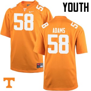 Youth #58 Aaron Adams Tennessee Volunteers Limited Football Orange Jersey 790893-558